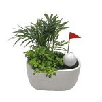 CERAMIC OVAL GOLF GARDEN WITH GOLF DECORATIONS