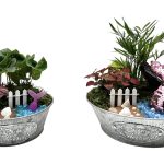 Mermaid Miniature Garden In Metal Container