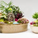 Ceramic Fairy Garden With Mini Deco & Plants