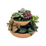 2 Tier Terra Cotta Clay Tower