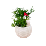Ceramic Golf Ball With Garden & Deco