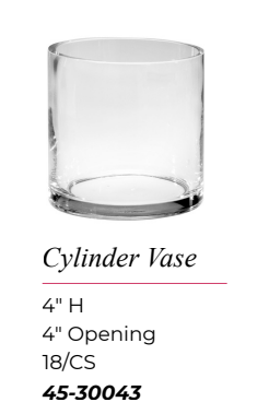 Cylinder Vase, 4"