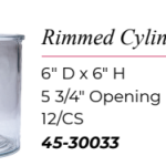 Rimmed Cylinder, 6"